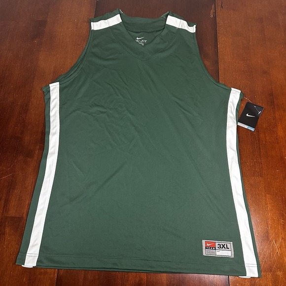 Nike Dri-Fit Basketball Jersey Shirt Men's 3XL Green White 392905-342 NWT - Picture 1 of 9